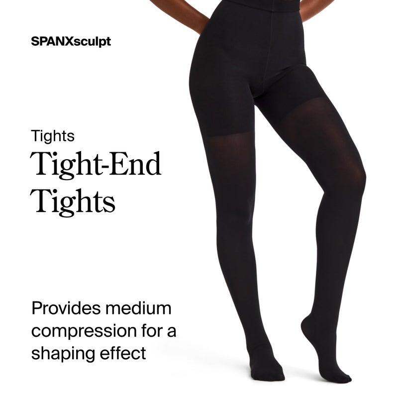 SPANX SPANXshape Shaping Mid-Thigh Tight-End Tights â€“ Level 3 Shaping â€“ Core Control Shapewear â€“ Comfortable Shaper Design - Very Black - Size B - Image 2